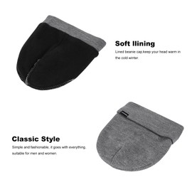 Wmcaps Knit Beanie for Men, Unisex Classic Winter Hats, Fleece Lined Cuffed Mens Beanie and Women, Workwear Thermal Woolly Hat, Birthdays for Her or Him(Slate Gray)