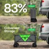 VIVOSUN Collapsible Folding Wagon Swivel Utility Cart for Camping Garden