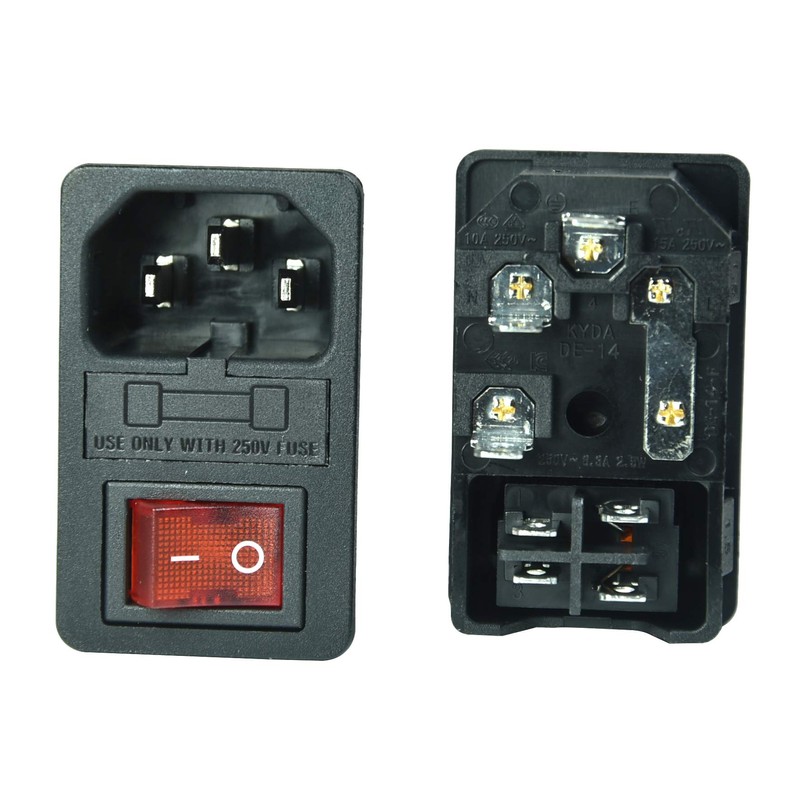 2 módulos de entrada principal FILSHU, interruptor, conector de correo