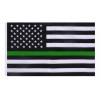 Rothco 3'x5' Thin Green Line U.S. Flag - 2-Grommet Hole Polyester American Flag