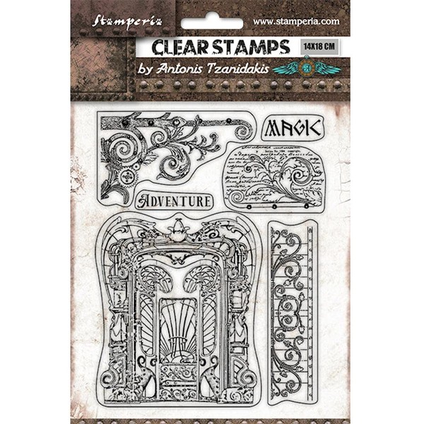 Stamperia WTK168 Enchanted Forest Adventure Acrylic Stamp, Multi-Colour, 14 x 18 cm