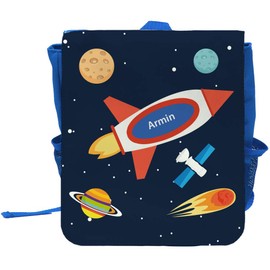Kinder-Rucksack mit Namen Armin und schönem Weltraum-Motiv für Jungen