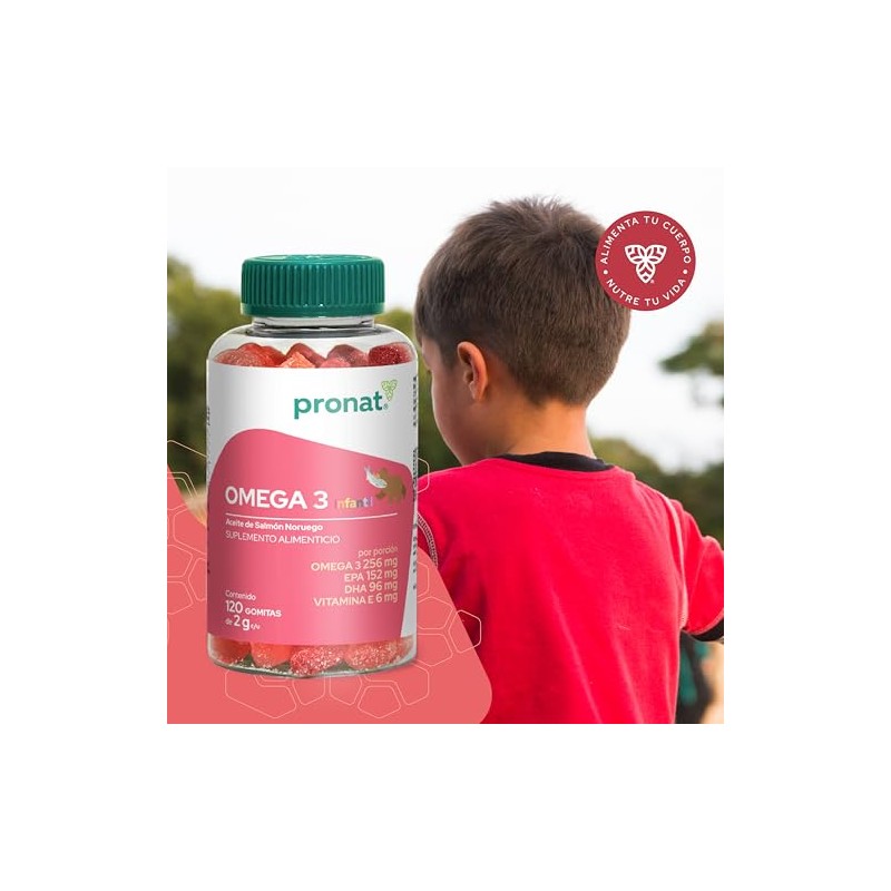 PRONAT | Omega 3 Infantil, Suplemento Alimenticio, 120 Gomitas con