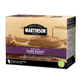 Mother Parkers, Martinson Dark Roast Real Cup Coffee Capsule, Compatible with Keurig K-Cup Brewers, 24-Count