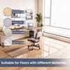 46"x46" Tempered Glass Chair Mat for Carpet