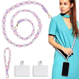 Tomorotec 2-Pack Phone Lanyard Set for Hiking, Traveling, Walking, Cycling, Camping, Gym and Daily Use, Includes Stylish and Functional Crossbody Lanyard and Wrist Lanyard for Most Water Bottles