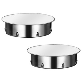 110 mm Chimney Hole Cover, Pack of 2 Stainless Steel Chimney Covers, Stove Pipe Cover, Pipe Cover Cap, Wall Lining Cover, Smoke Pipe, Blind Cap for All-Round Stove Pipes, Diameter 110 mm