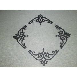 Handmade Decorative Fancy Laser Cut Wood Corners Scrolls set of 4 Decor Wall Art