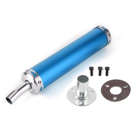 Stainless Steel Exhaust Muffler Silencer 20mm/0.8in Modified Parts for 2 Stroke MotorcycleBlue