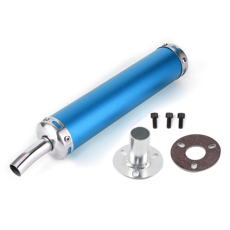 Stainless Steel Exhaust Muffler Silencer 20mm/0.8in Modified Parts for 2
