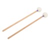 2Pcs Drum Mallet Felt Head Wooden Handle Non Slip Instrument