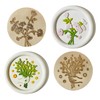 DBEFTLI 4-Piece Botanical Wax Seal Stamp Set – Interchangeable Solid