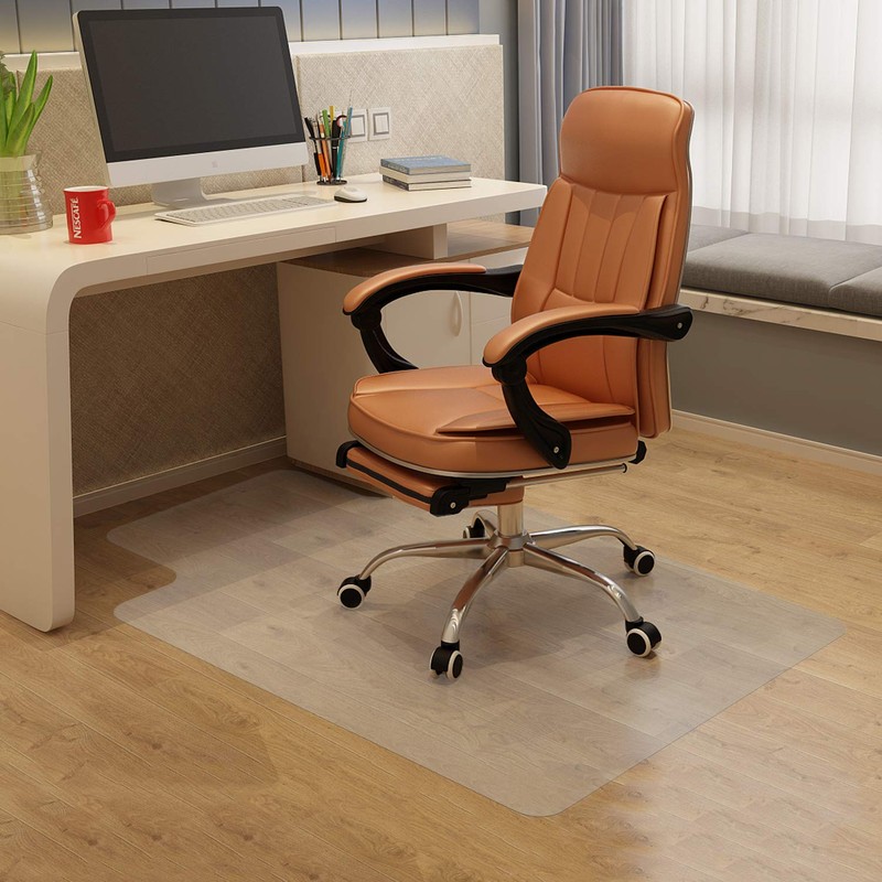 Office Chair Mat for Hardwood Floor, 48”x 36” Clear Floor