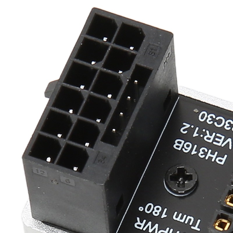 ATX 16Pin Male to 16pin Female 180 Degree Angled Adapter