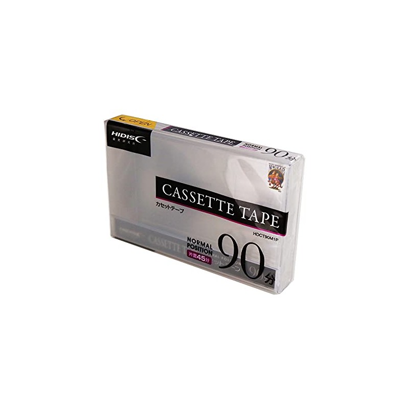 HIDISC Music Cassette Tape, Normal Position, 90 Minutes, 1 Roll