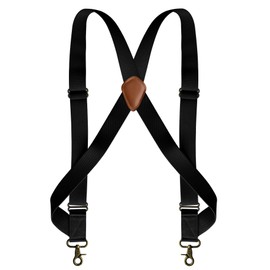 HNYIODA Men's Suspender Heavy Duty 2 Hooks Suspenders for Men 1.4 Inch Side Hook Adjustable Belt Loops for Big and Tall Men