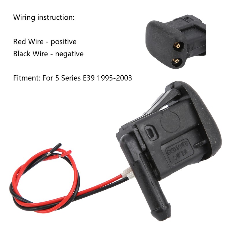 Heated Windshield Washer Nozzle 61668361039 Car Replacement for 5 Series