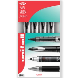 uni-ball Gel Impact Broad - UM-153S Rollerball Pens - 1.0mm Nib Tip - In Gift Box (Pack of 4, Black)