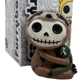 Atlantic Collectibles Furry Bones Three Toed Sloth Brady Costume Skeleton Monster Collectible Figurine 2.5"H