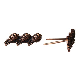 3 Bronze Oak Leaf Clusters (unmounted) Bronze Ribbon Device For military medals and ribbons Sold as a Pair