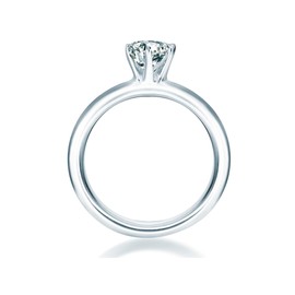 Trilani Women's Engagement Ring 925 Sterling Silver with Brilliant Cut Zirconia Solitaire Ring Proposal Ring