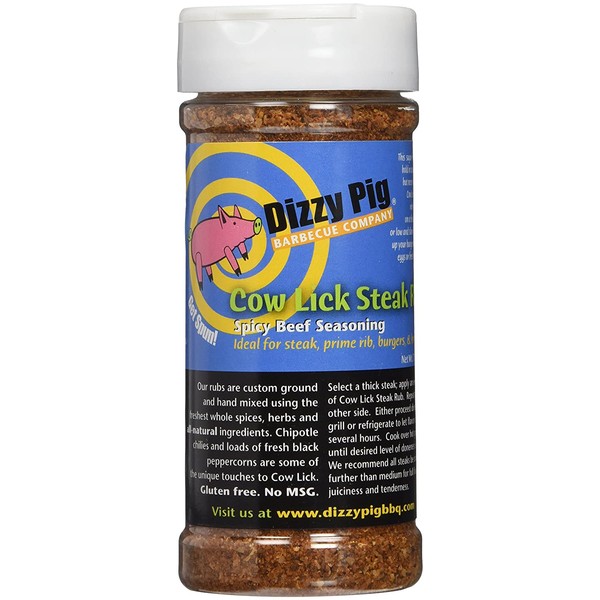 Dizzy Pig BBQ Cow Lick Steak Rub - 7.1 Oz