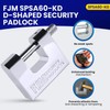 FJM SPSA60-KD D-Style High Security Padlock, Home Improvement Anti Theft