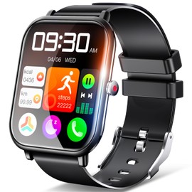 Smartwatch, Bluetooth 5.3, 2025 Model, 1.9-inch Large Screen, Ultra-Thin, Activity Monitor, Smartphone/Android Compatible, IP68 Life Waterproof, Sports Watch, 24 Exercise Modes, Message Notifications