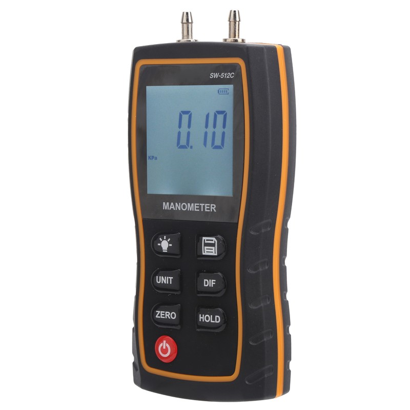 SW‑512C Digital Manometer HVAC Air Pressure Meter Gauge Differential Air