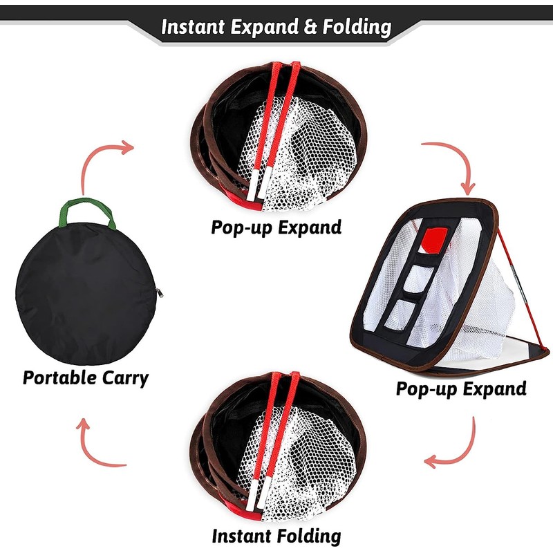 Kapler Golf Chipping Net Golf Chipping Practice Net in Garden