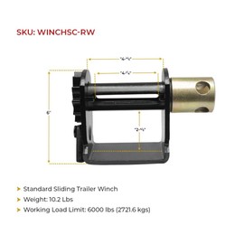 Mytee Products Slider Ratcheting Winch for C Track Flatbed Truck Trailer