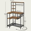 YATINEY Coffee Bar, Bakers Rack with Power Outlet, Large Microwave