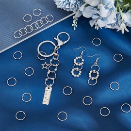 UNICRAFTALE 200 Pieces 14 mm 304 Open Jump Rings Stainless Steel O Ring Metal Chain Link Rings Large Hole Round Ring Connector for DIY Necklaces Bracelets Key Chain