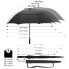 G4Free 68 Inch Automatic Open Golf Umbrella with Reflective Stripe