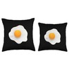 Chef Fried Egg Cooker Egg Lovers Cooking Breakfast Throw Pillow