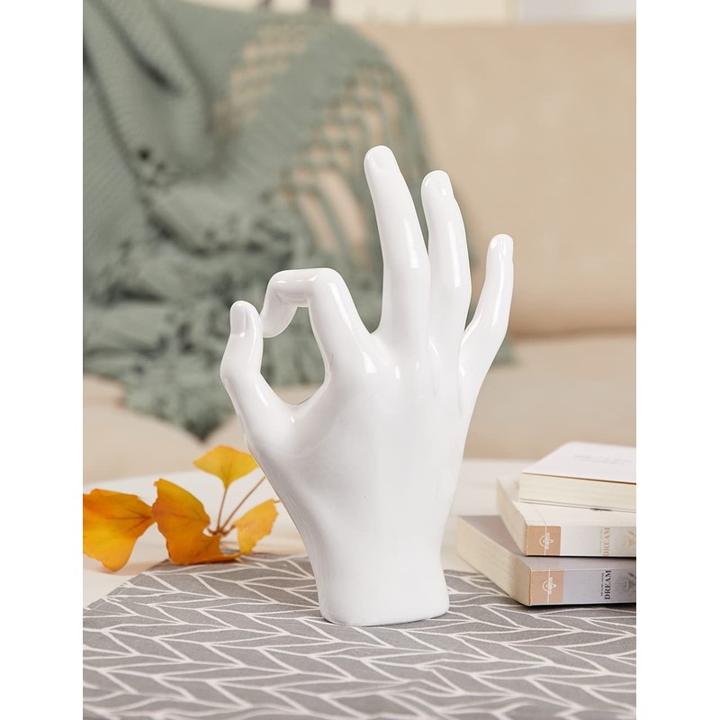 NENBOLEC Modern Sculpture Decor Finger Statue Figurine Hand Gesture Gifts