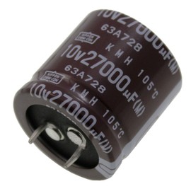 2x Snap-In Electrolytic Capacitor 27000µF 10V 105°C EKMH100VNN273MR30S ; 27000uF