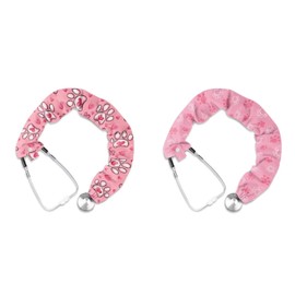 LedBack Nurses Stethoscope Protective Covers Hearts Stethoscope Accessories 2 Pack Stretchy Slim Stethoscope Sleeves Pink Dog Paws Washable Stethoscope Sleeve for Healthcare Workers