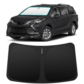 INSAUTO Foldable Windshield Sun Shade for Toyota Sienna 2021-2025, Heat & UV Protection Car Sunshade with Storage Bag, Keep Interior Cool & Easy Installation