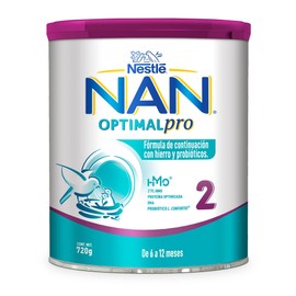 Fórmula para Lactantes NAN 2 Optimal Pro, 6 a 12 Meses, Lata 720g
