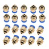 PC4-M5 20Pcs Air Pipe Pneumatic Connector Fittings, Quick Male Thread
