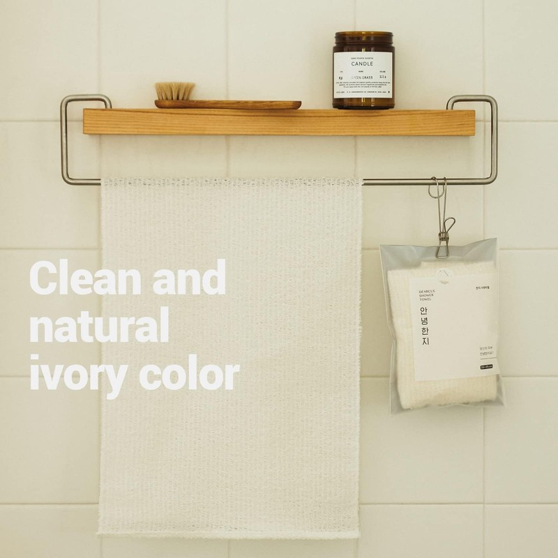 DEARCUS Hello Hanji Korean Exfoliating Shower Towel 2 Pack –