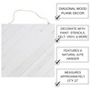 Hampton Art Plank Diagonal 12" X 12" White, Wood Plaque,