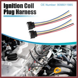 HEROFFIX 4pcs Ignition Coil Connector for Scion TC L4 2.4L 2005-2010 for Toyota Camry L4 2.4L 2002-2010 No.9098011885 Replace Parts