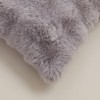 Roscloud Bread Grid Gray Rabbit Plush Faux Fur Comforter Sets