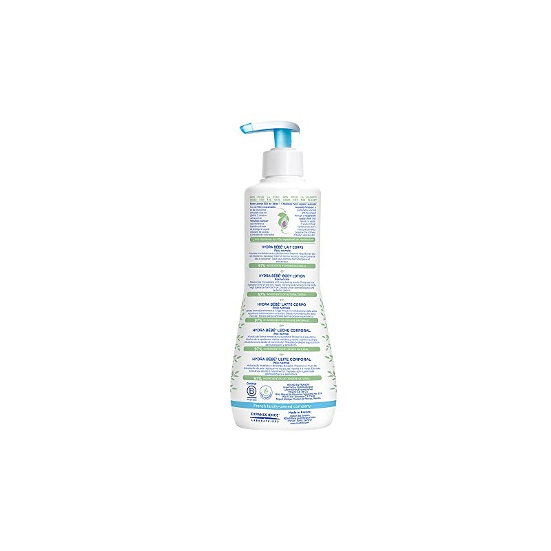 Mustela Hydra Bebé, Loción Corporal Hidratante, 500ml