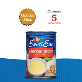 Sweet Sue Chicken Broth, 14.5 oz Can (Pack of 24) - Gluten Free - Keto Friendly
