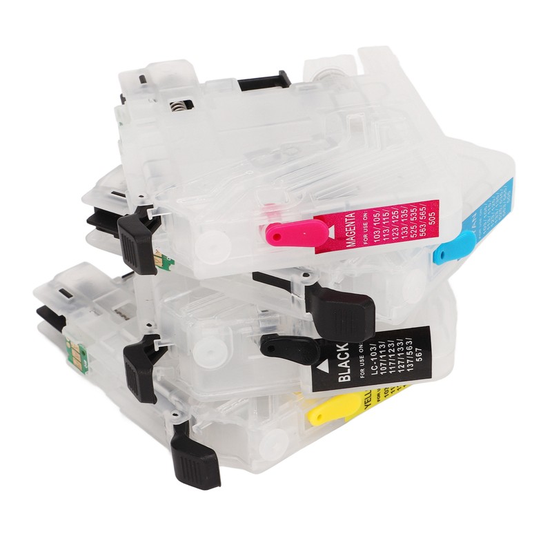 Ink Cartridges Compatible Refill Replacement With Permanent Chip 4 Colors