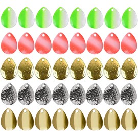 Fishing Lure Making Kits,JSHANMEI Fishing Accessories Spinner Blade Walleye Rig Crawler Harnes Spinner Blades Rig Floats Clevises Beads Fishing Hooks 50PCS