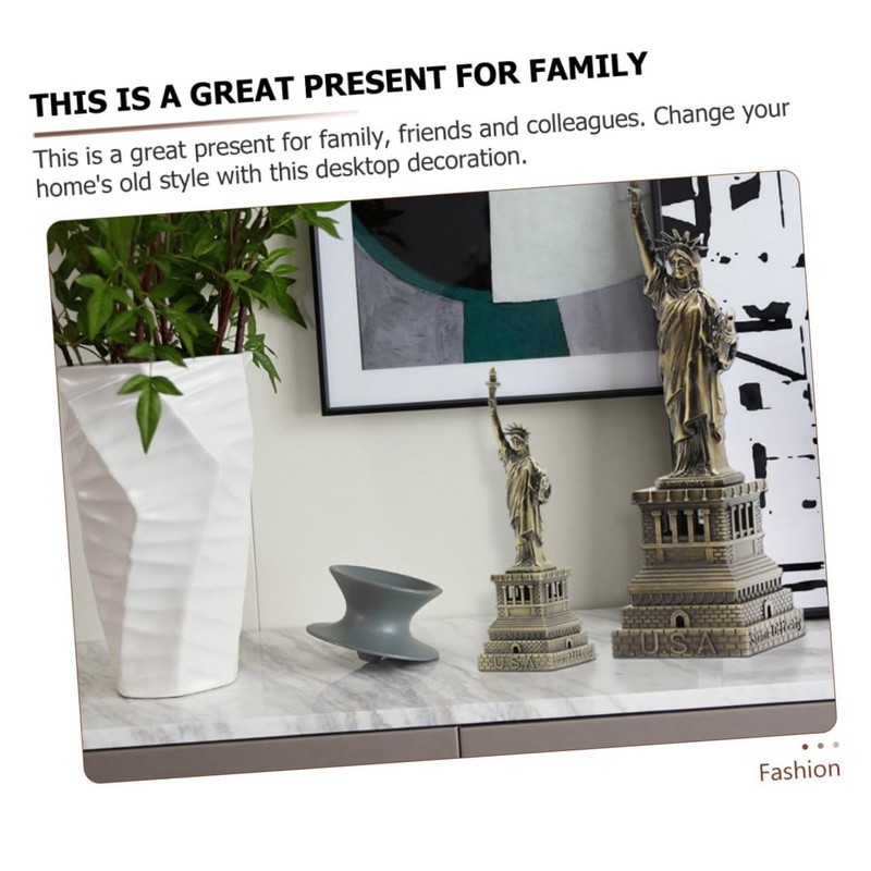 MAGICLULU Statue of Liberty Metal Figurine Decorative Artware for Home